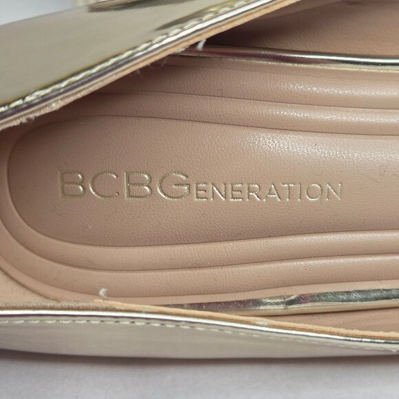 NWOT BCBGeneration Women's Bissha Platino Gold Stiletto Heels - Picture 5 of 7